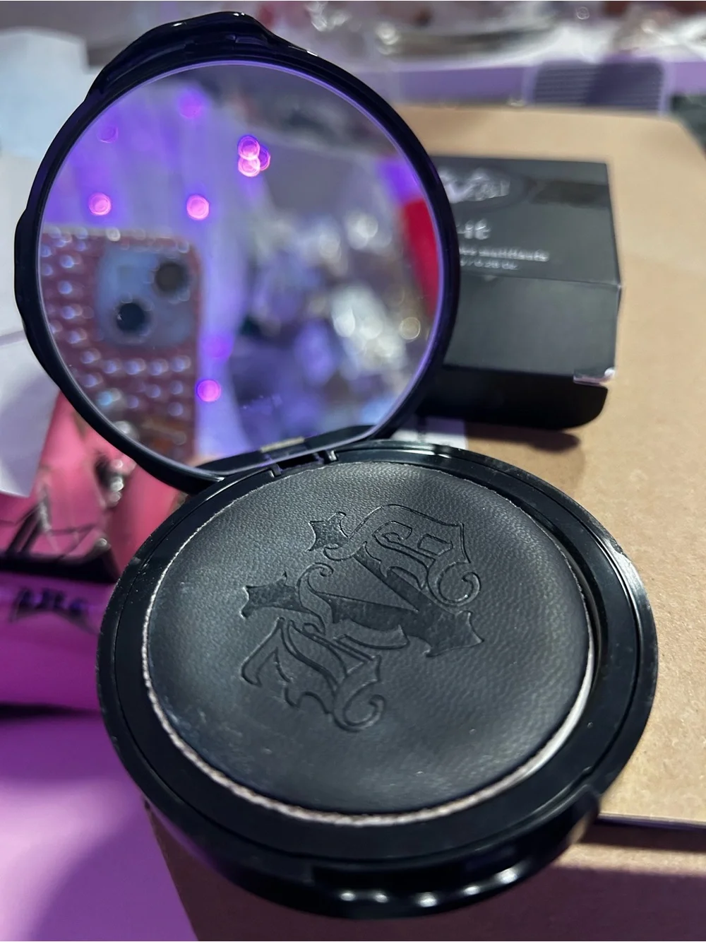 Kat Von D Lock-It Compact - Black with Silver Logo